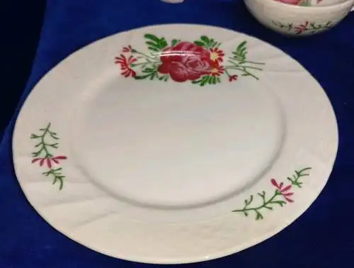 G611/ Vintage Teeservice Ostfriesische Rose Service Tee Handgemalt 21 Teile 