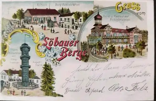Alte Ansichtskarte Gruß vom Löbauer Berge