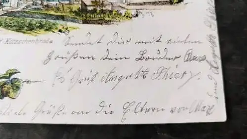 Alte Ansichtskarte Gruß vom Weinbauer Neundorf Kötschenbroda