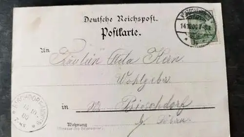 Alte Ansichtskarte Gruß vom Weinbauer Neundorf Kötschenbroda