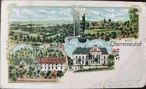 Alte Ansichtskarte Gruß aus Oberrennersdorf