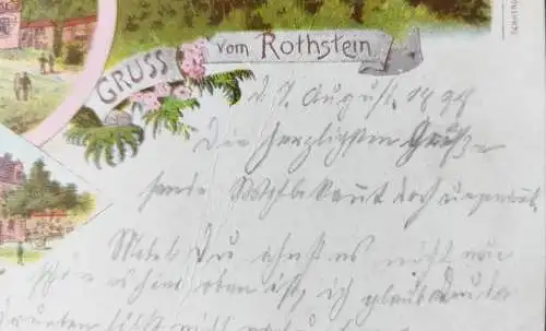 Alte Ansichtskarte Gruß vom Rothstein 