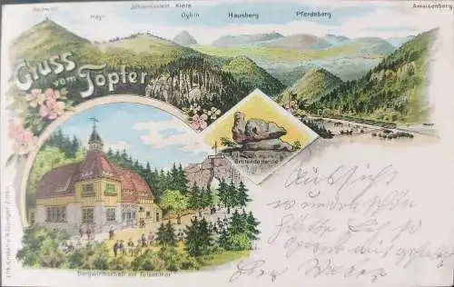 Alte Ansichtskarte Gruß vom Töpfer Zittauer Gebirge 