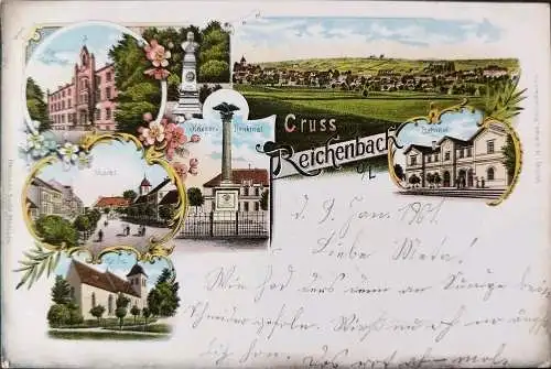 Alte Ansichtskarte Gruß aus Reichenbach 
