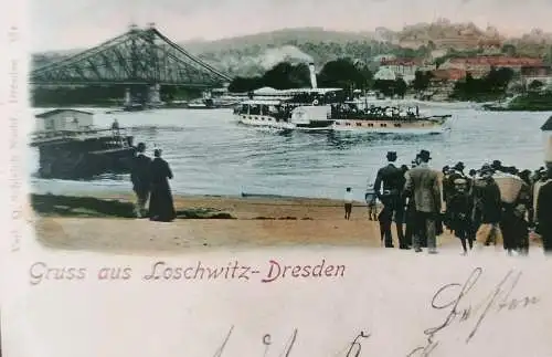 Alte Ansichtskarte Gruß aus Loschwitz - Dresden 