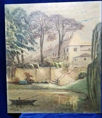 Original Gemälde von Bruno Lück, Berlin Siedlung Lindenhof,signiert 80x70 cm