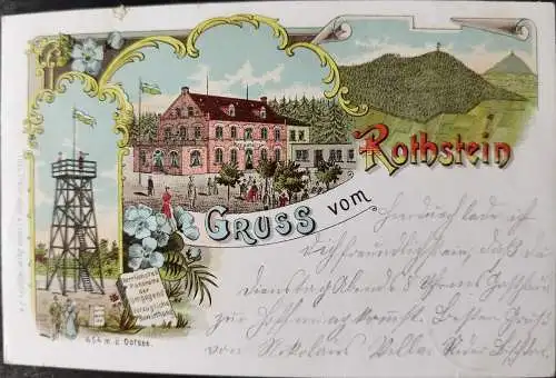 Alte Ansichtskarte Gruß vom Rothstein um 1900