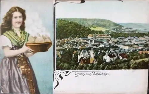 Alte Ansichtskarte Gruß aus Meiningen 