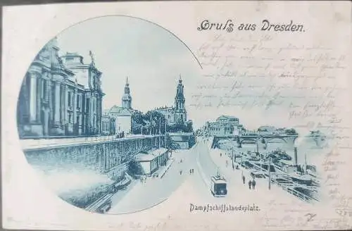 Alte AnsichtskarteGruß aus Dresden 