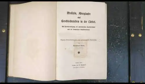 F740/ Medizin, Aberglaube und Geschlechtsleben in der Türkei  6139