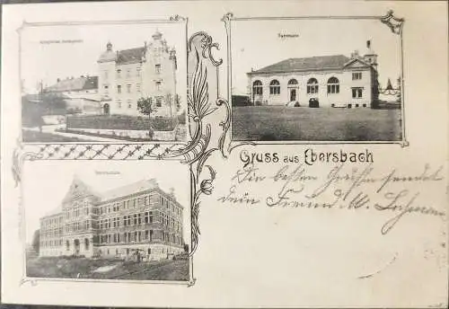 Alte Ansichtskarte Gruß aus Ebersbach 