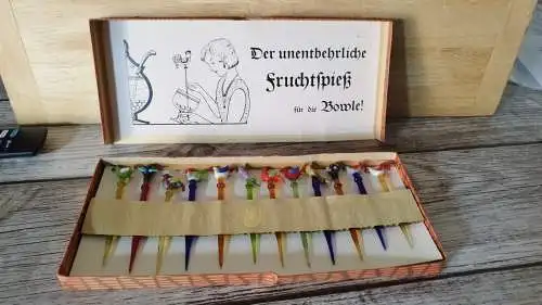 Jugendstil Lauscha Bowlespieße 
