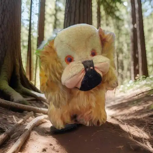 G621/ Alter  Stoffhund Stofftier Hund Pekinese  Pekynese