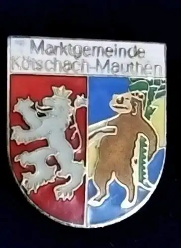 E800/ 2x Anstecker  Brosche  Kötschach Mauthen emailliert 