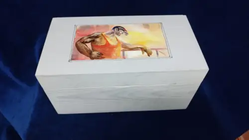 G634/ Bemalte Schatulle Wassili Andrejewitsch Nejasow 1926-1984 Ural