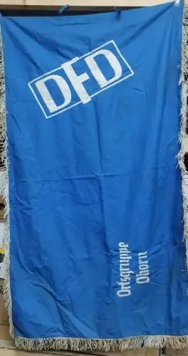 G640/ DDR DFD  Ehrenbanner Ortsgruppe Ohorn 130 X 80 CM