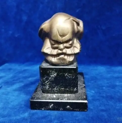    DDR Skulptur Figur aus Metall Metallfigur Karl Marx Chemnitz 