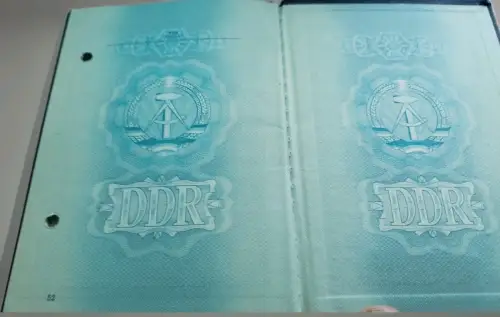 original alter DDR Reisepass , Muster, sehr selten 