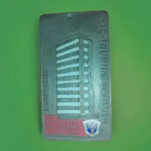 alte Plakette Medaille Orden MTC Touring Dresden ADMV DDR Rallye Motorsport