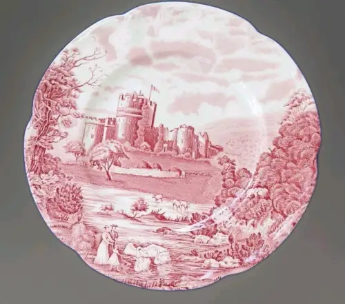 g653/ Speiseteller 25 cm Johnson Bros Castle Story Rot