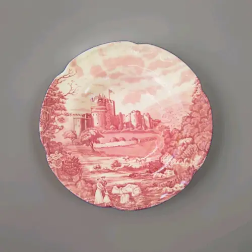 g653/ Speiseteller tief Suppenteller 22 cm Johnson Bros Castle Story Rot