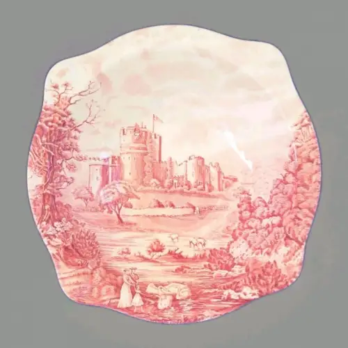 g653/ Schüssel Servierschüssel Johnson Bros Castle Story Rot