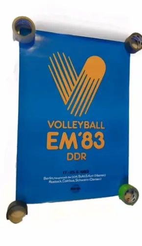 DDR Plakat Volleyball EM 83 80x60 cm