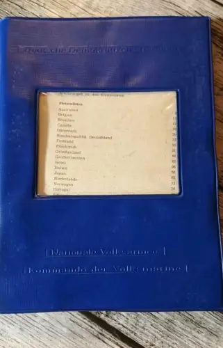 Nationale Volksarmee Kommando der Volksmarine Flottenliste  Dienstgebrauch