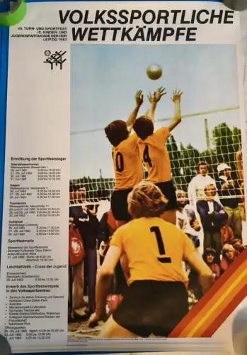 DDR Plakat Leipzig 1983-  Turn- und Sportfest (Spartakiade) 80x60 cm