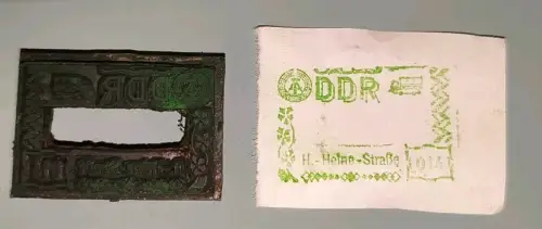 18/ Grenzübergangsstempel - Einsatz - Übergang Heinrich Heine Str