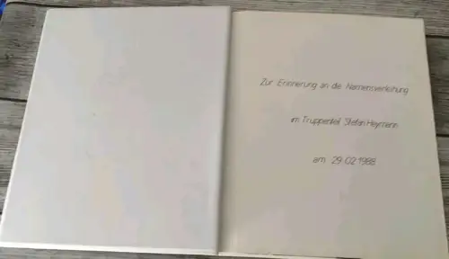 DDR Kompaniebuch Namensverleihung Stefan Heymann 
