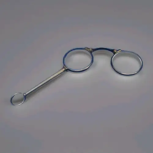 G708/ Antikes Lorgnon Lorgnette Stielbrille um 1900 silber 935