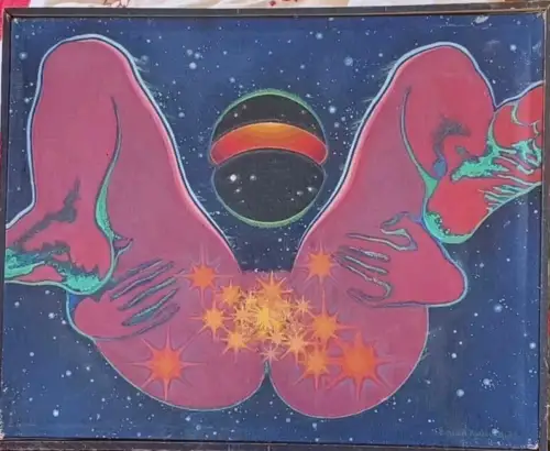 Erotisches Gemälde Zaklad Stolarski auf Leinwand