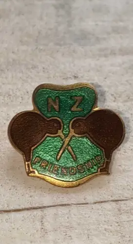 Vintage Girl Guide  Anstecknadel Abzeichen Kiwi Neuseeland New Zealand 