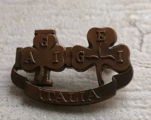 Vintage Girl Guide  Anstecknadel Abzeichen Italien 