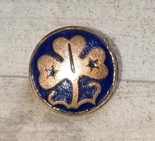   Mitgliedsanzeichen des Weltbundes der Pfadfinderinnen World Trefoil Pin