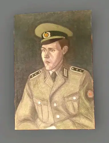 Fritz Tröger  Dresdner Sezession  Zeichnung "Der Volkspolizist" 50x 76 cm