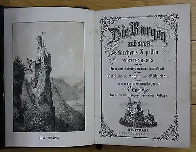 1860 Schönhuth Die Burgen Klöster Kirchen Kapellen Württembergs 5 Bde. Ansichten
