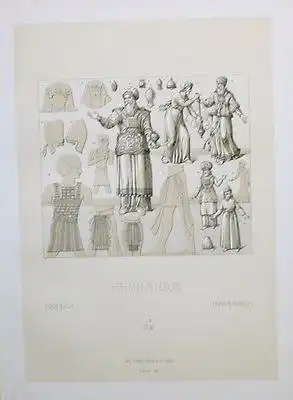 1880 - Hebräisch Israel Tracht costumes Trachten Lithographie lithograph