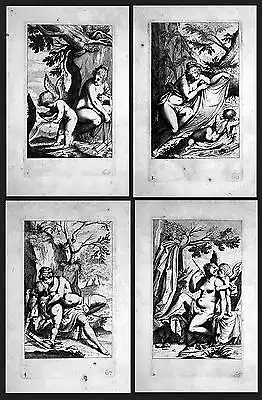 17. Jh. Odoardo Fialetti Venus and cupid / Engel 12 Radierungen etchings series