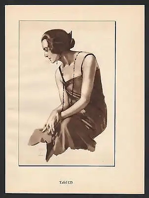 1925 - Ludwig Hohlwein Reklame Werbung Plakat Dame Kleid Solvolith Zahnpasta