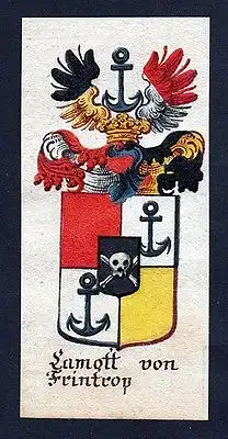 18. Jh - Lamott von Frintrop Böhmen Wappen coat of arms Manuskript