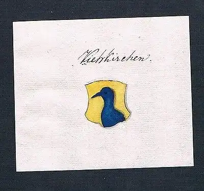18. Jh. Viehkirchen Handschrift Manuskript Wappen manuscript coat of arms