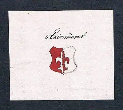 18. Jh. Steinwent Handschrift Manuskript Wappen manuscript coat of arms