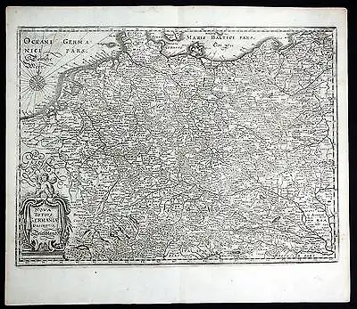 Ca. 1700 Deutschland Deutsches Reich Karte map Kupferstich antique print Merian
