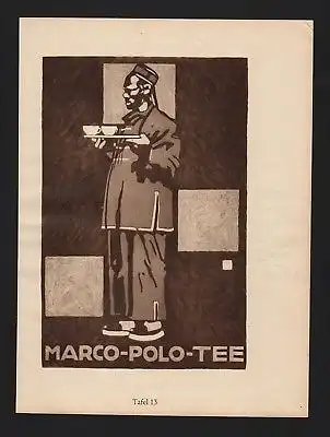 1925 - Ludwig Hohlwein Reklame Werbung Plakate Marco Polo Tee Sporting Tailor