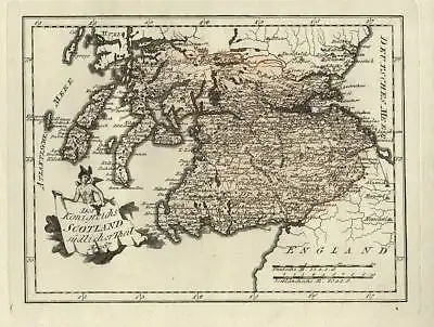 1780 - Scotland Schottland Edinburgh Glasgow Ayr map Karte Kupferstich