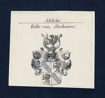 1820 Joseph Stichaner Stierle Wappen Adel coat of arms Kupferstich engraving