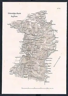 1840 - Argonnen Frankreich France Schlacht battle Karte map gravure Stahlstich