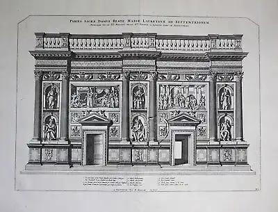 1700 - Loreto Basilica della Santa Casa acquaforte Blaeu Mortier stampa ma 68683